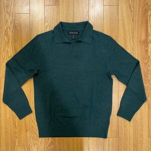 Christian Lacroix Dark Green Long Sleeve Polo Shirt